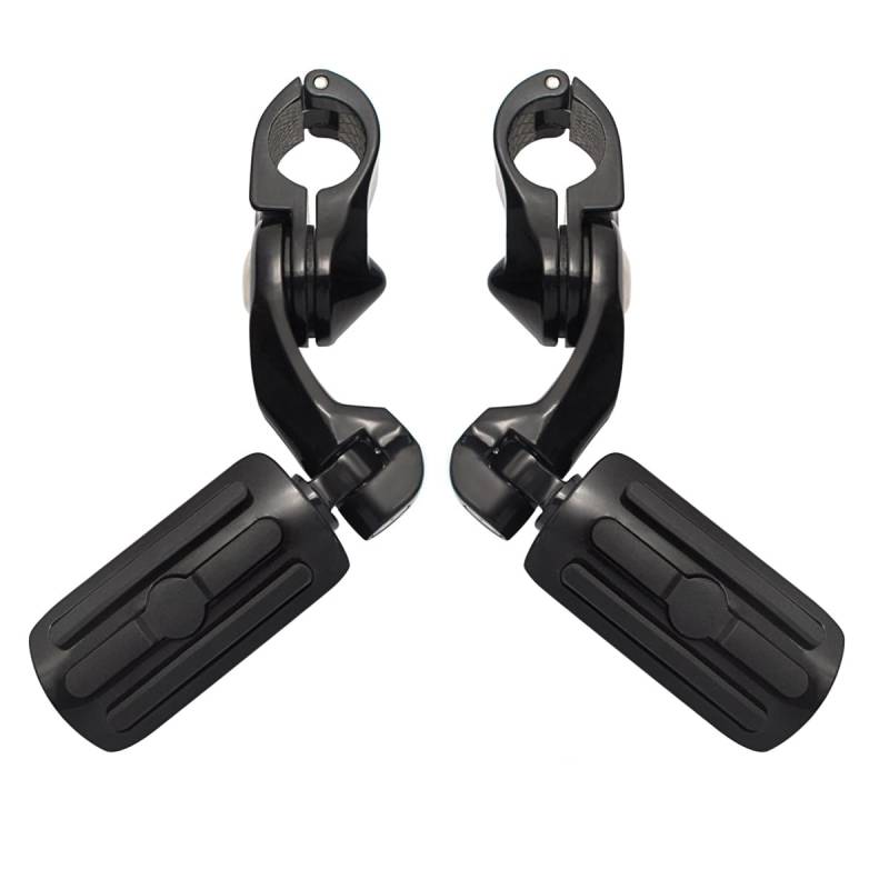 Motorrad Highway FootPegs Mount Clamp 1,25 "Highway Pegs Einstellbare Fußrasten Kurze/Fit for Harley Touring Road King Road Glide Electra Glide Street Glide Sportster Softail Short Angled Adjustable F von JXMFKBB