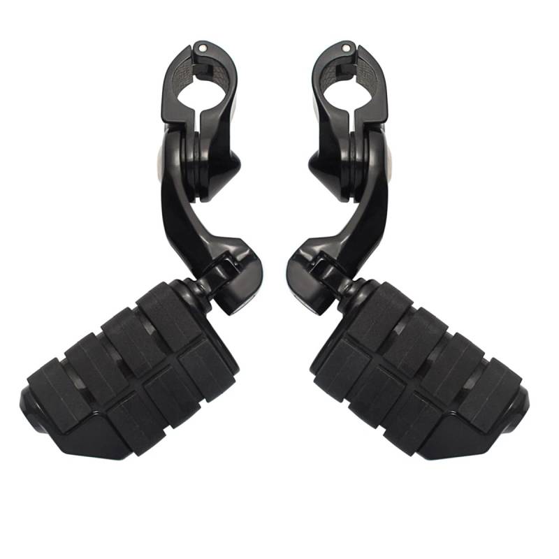 Motorrad Highway FootPegs Mount Clamp 1,25 "Highway Pegs Einstellbare Fußrasten Kurze/Fit for Harley Touring Road King Road Glide Electra Glide Street Glide Sportster Softail Short Angled Adjustable F von JXMFKBB