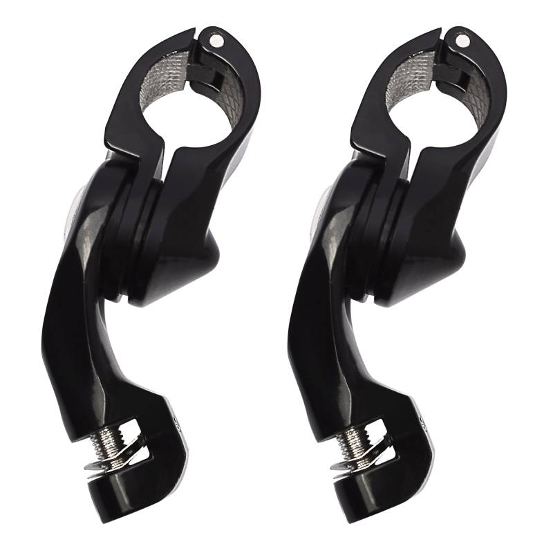 Motorrad Highway FootPegs Mount Clamp 1,25 "Highway Pegs Einstellbare Fußrasten Kurze/Fit for Harley Touring Road King Road Glide Electra Glide Street Glide Sportster Softail Short Angled Adjustable F von JXMFKBB