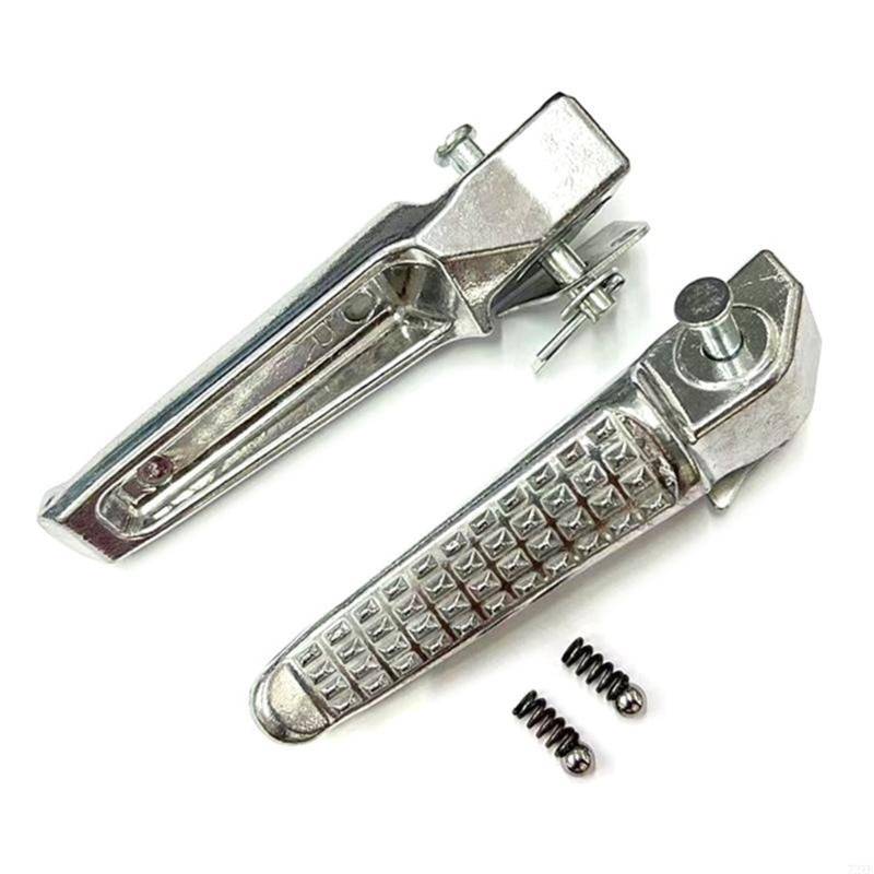 Motorrad Highway FootPegs Mount Clamp 1 paar Motorrad Fußrasten Schellen Fußstütze Montieren/Fit for Elektrische Motorrad Roller Fahrräder Universal 72XB Short Angled Adjustable Footrest Bracket Set von JXMFKBB
