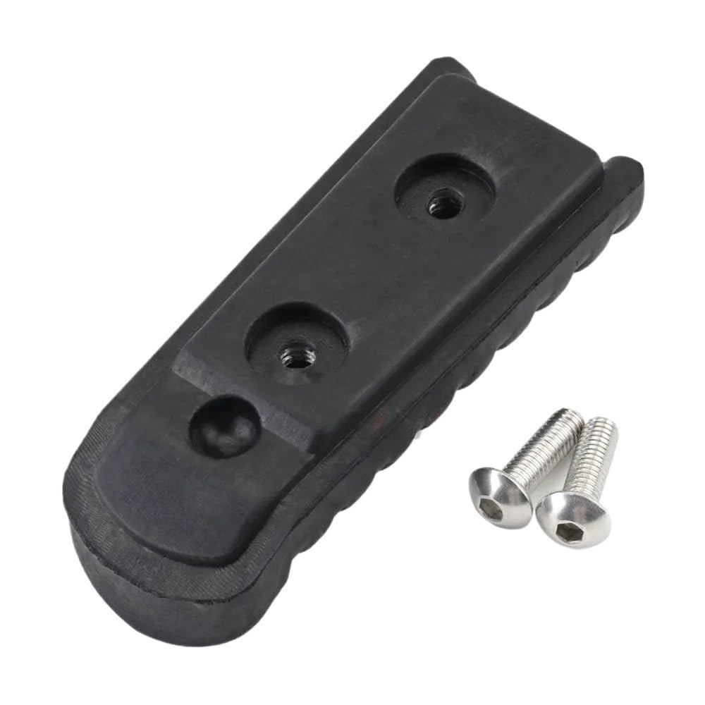 Motorrad Highway FootPegs Mount Clamp Abdeckung for vordere Fußrasten for Motorrad Short Angled Adjustable Footrest Bracket Set(1PC Pedal Rubber) von JXMFKBB