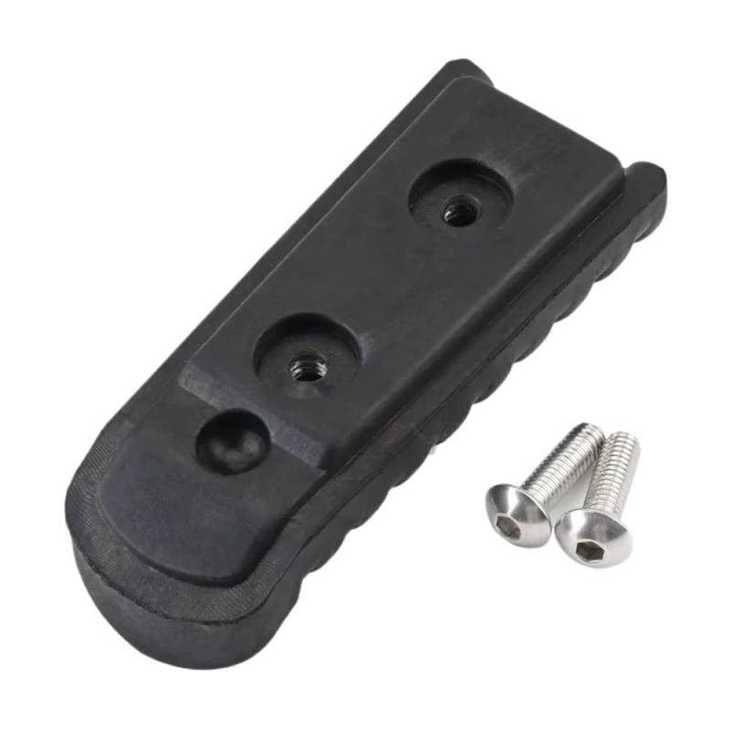 Motorrad Highway FootPegs Mount Clamp Abdeckung for vordere Fußrasten for Motorrad Short Angled Adjustable Footrest Bracket Set(1PC Pedal Rubber) von JXMFKBB
