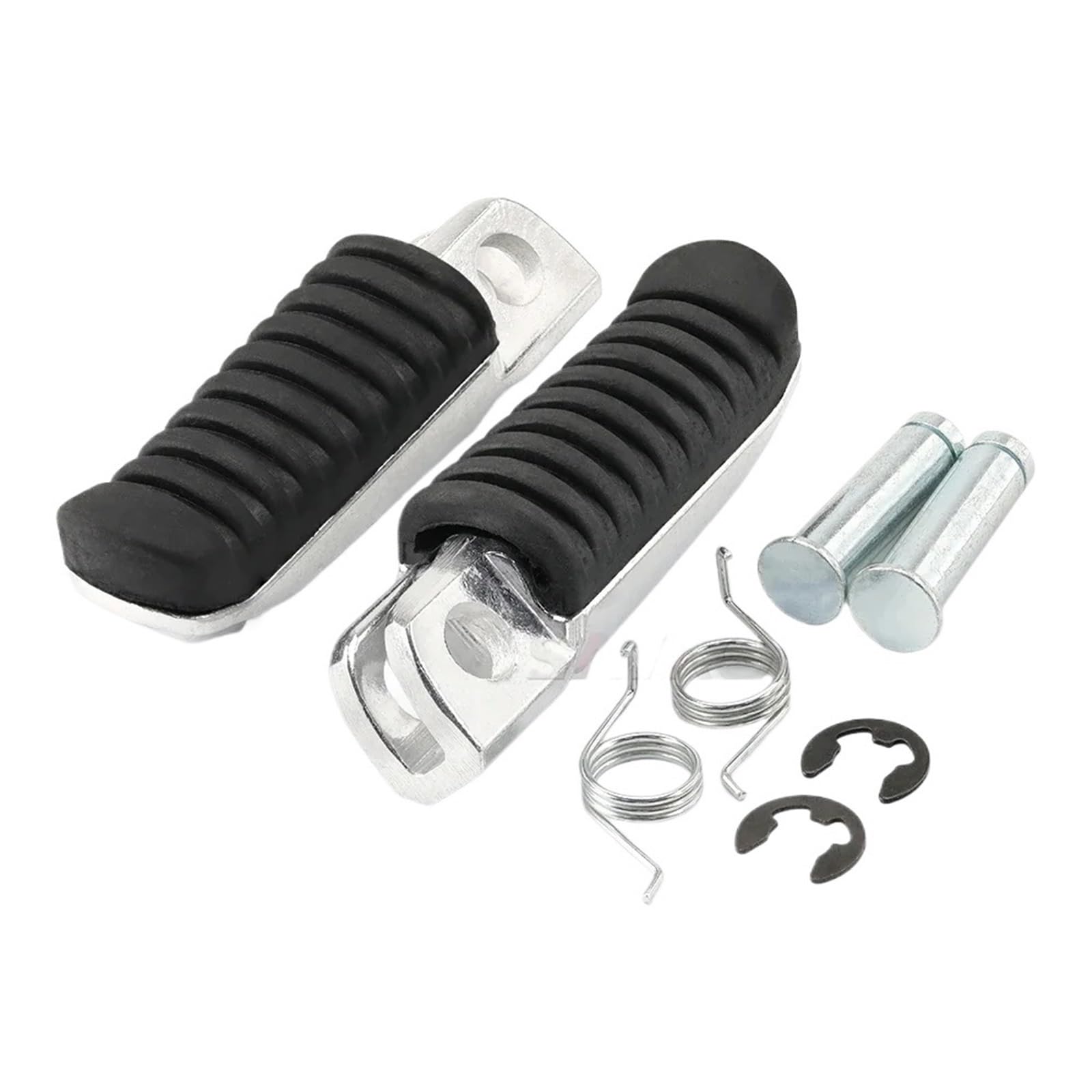 Motorrad Highway FootPegs Mount Clamp Abdeckung for vordere Fußrasten for Motorrad Short Angled Adjustable Footrest Bracket Set(2PCS Foot Pedal) von JXMFKBB
