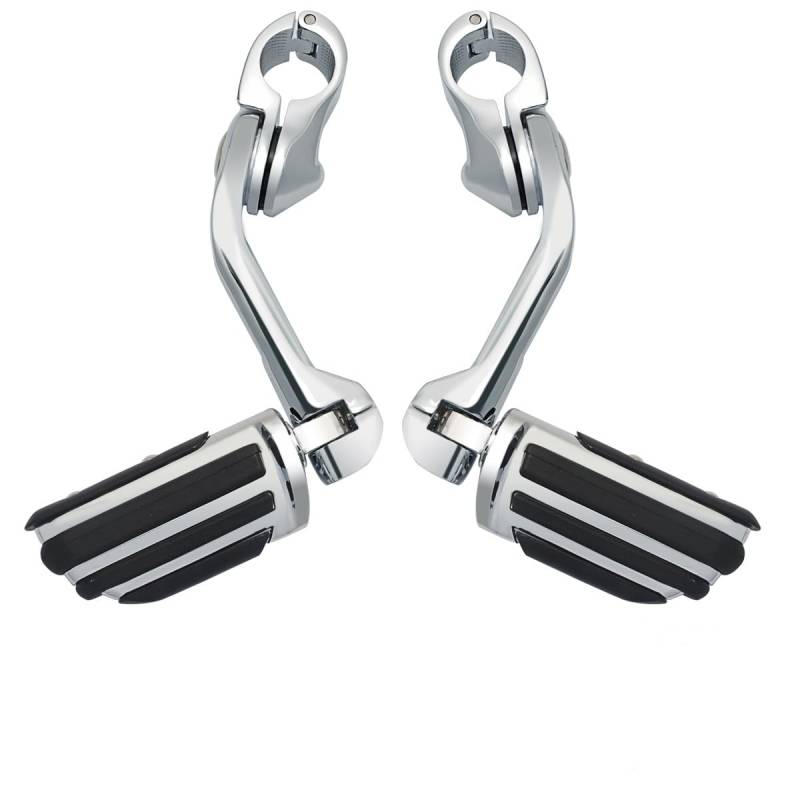 Motorrad Highway FootPegs Mount Clamp Motorrad Highway Fußrasten Fußstütze 1 1/4" Motorschutzbügel Halterungen Klemmen Short Angled Adjustable Footrest Bracket Set(Lavender) von JXMFKBB