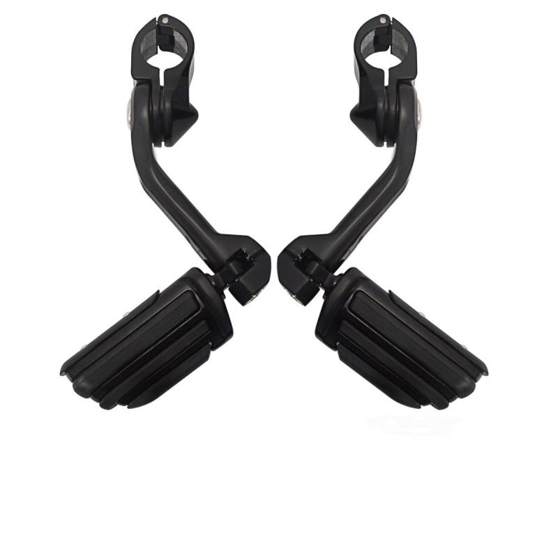 Motorrad Highway FootPegs Mount Clamp Motorrad Highway Fußrasten Fußstütze 1 1/4" Motorschutzbügel Halterungen Klemmen Short Angled Adjustable Footrest Bracket Set(MULTI) von JXMFKBB
