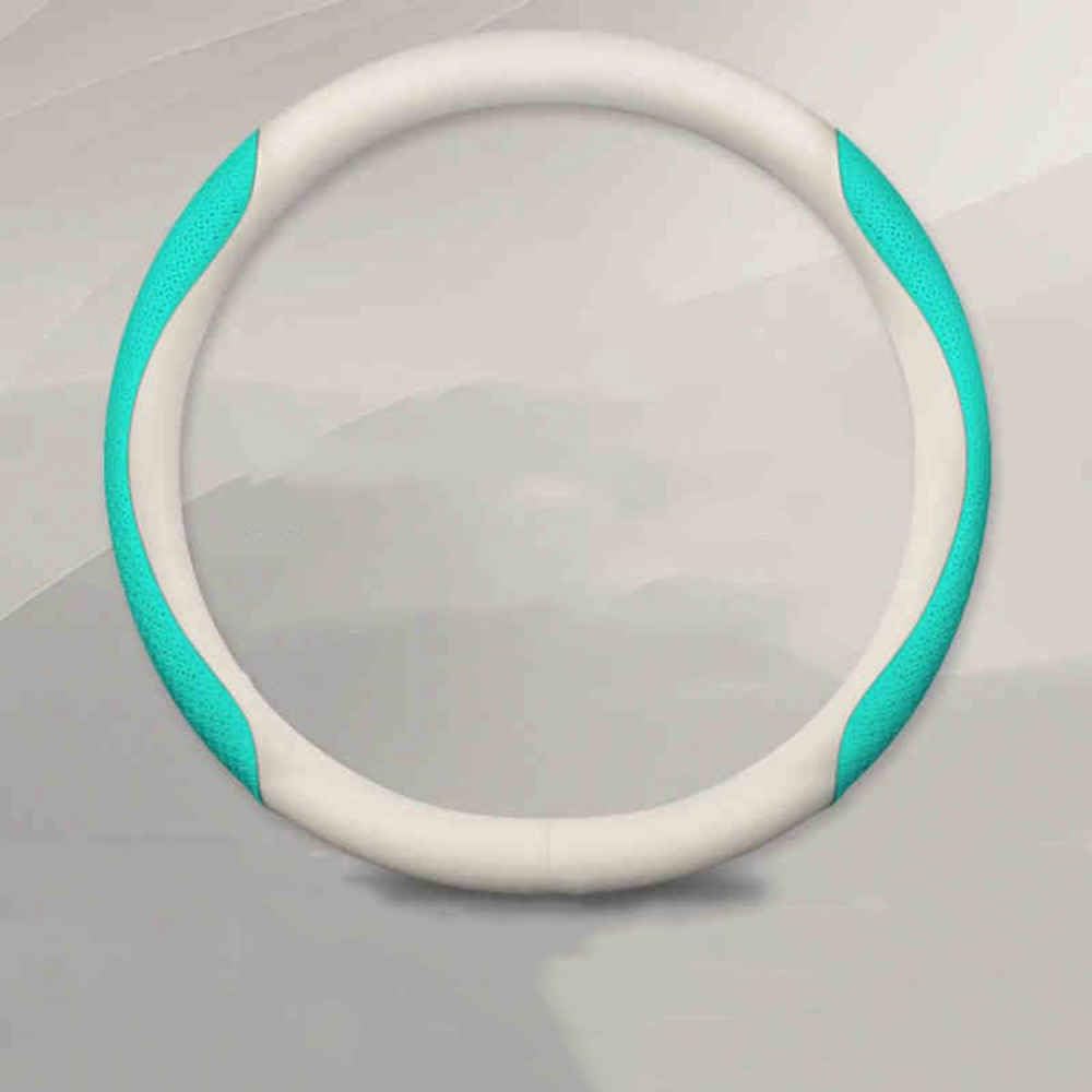 Auto Lenkradbezug für Audi A4L A6L A3 Q2L Q3 Q5L Q7 A5 A7, Anti Rutsch Atmungsaktiv Mikrofaser Leder Auto Lenkradschoner,OType-Cwhite+Blue Auto Lenkradbezug für Audi A4L A6L A3 Q2L Q3 Q5L Q7 A5 A7, Anti Rutsch Atmungsaktiv Mikrofaser Leder Auto Lenkradschoner,OType-Cwhite+Blue von JXTTJ