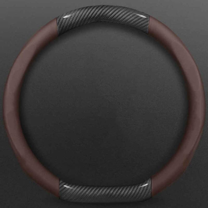Auto Lenkradbezug für VW CC 2009-2012, Anti Rutsch Atmungsaktiv Mikrofaser Leder Auto Lenkradschoner,DType-Bbrown von JXTTJ