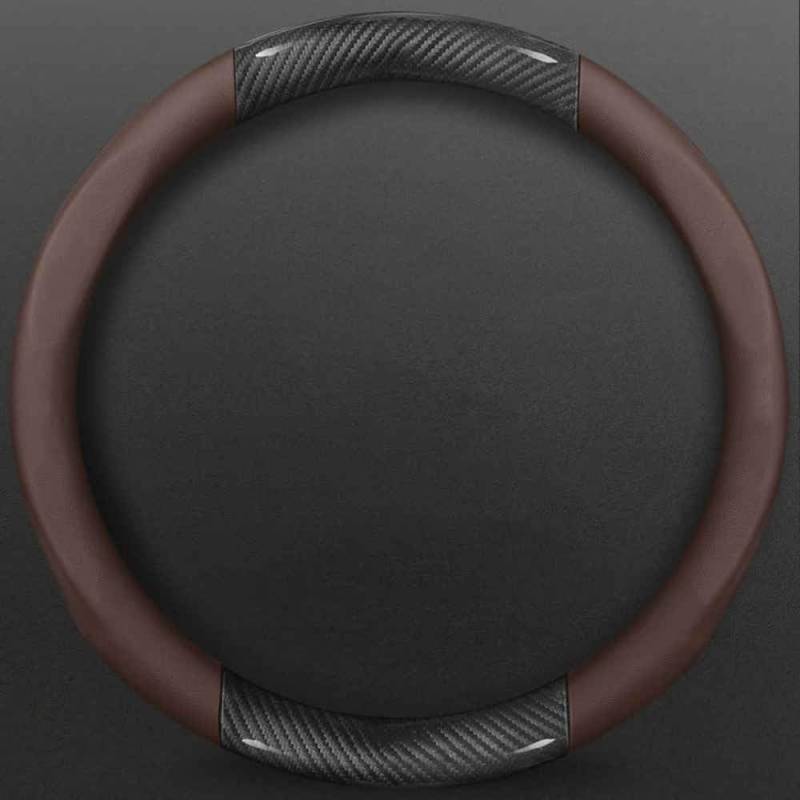 Auto Lenkradbezug für VW CC 2009-2012, Anti Rutsch Atmungsaktiv Mikrofaser Leder Auto Lenkradschoner,OType-Bbrown von JXTTJ