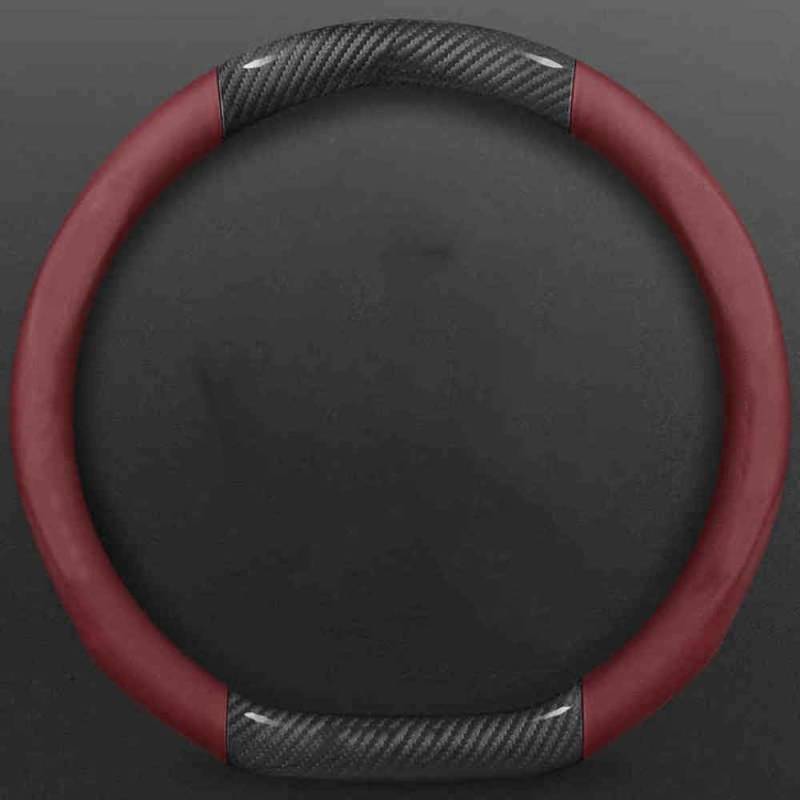 Auto Lenkradbezug für VW Passat 2005-2011, Anti Rutsch Atmungsaktiv Mikrofaser Leder Auto Lenkradschoner,DType-Cred von JXTTJ