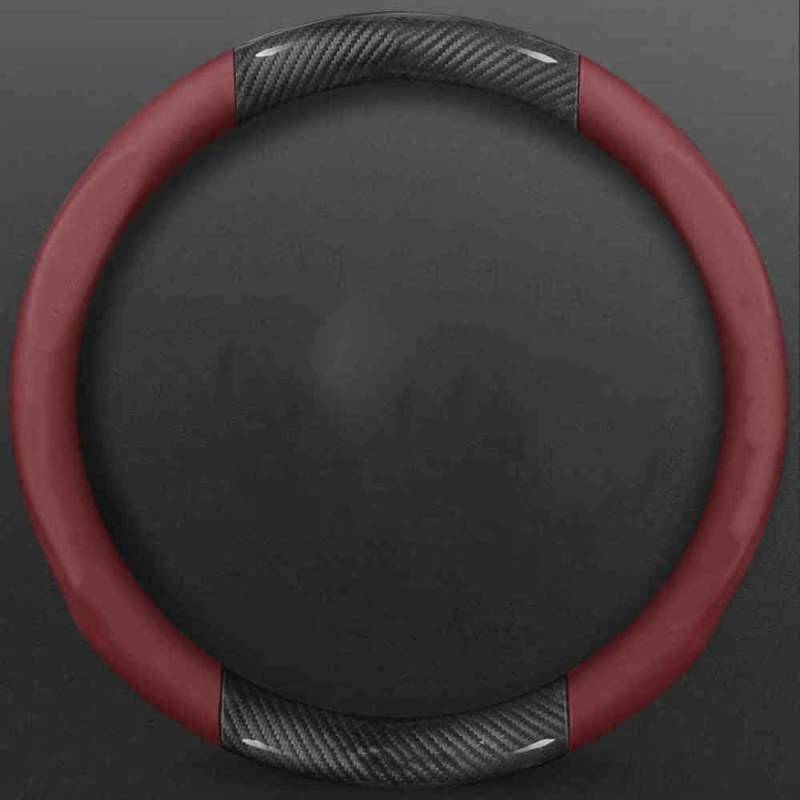 Auto Lenkradbezug für VW Passat 2005-2011, Anti Rutsch Atmungsaktiv Mikrofaser Leder Auto Lenkradschoner,OType-Cred von JXTTJ