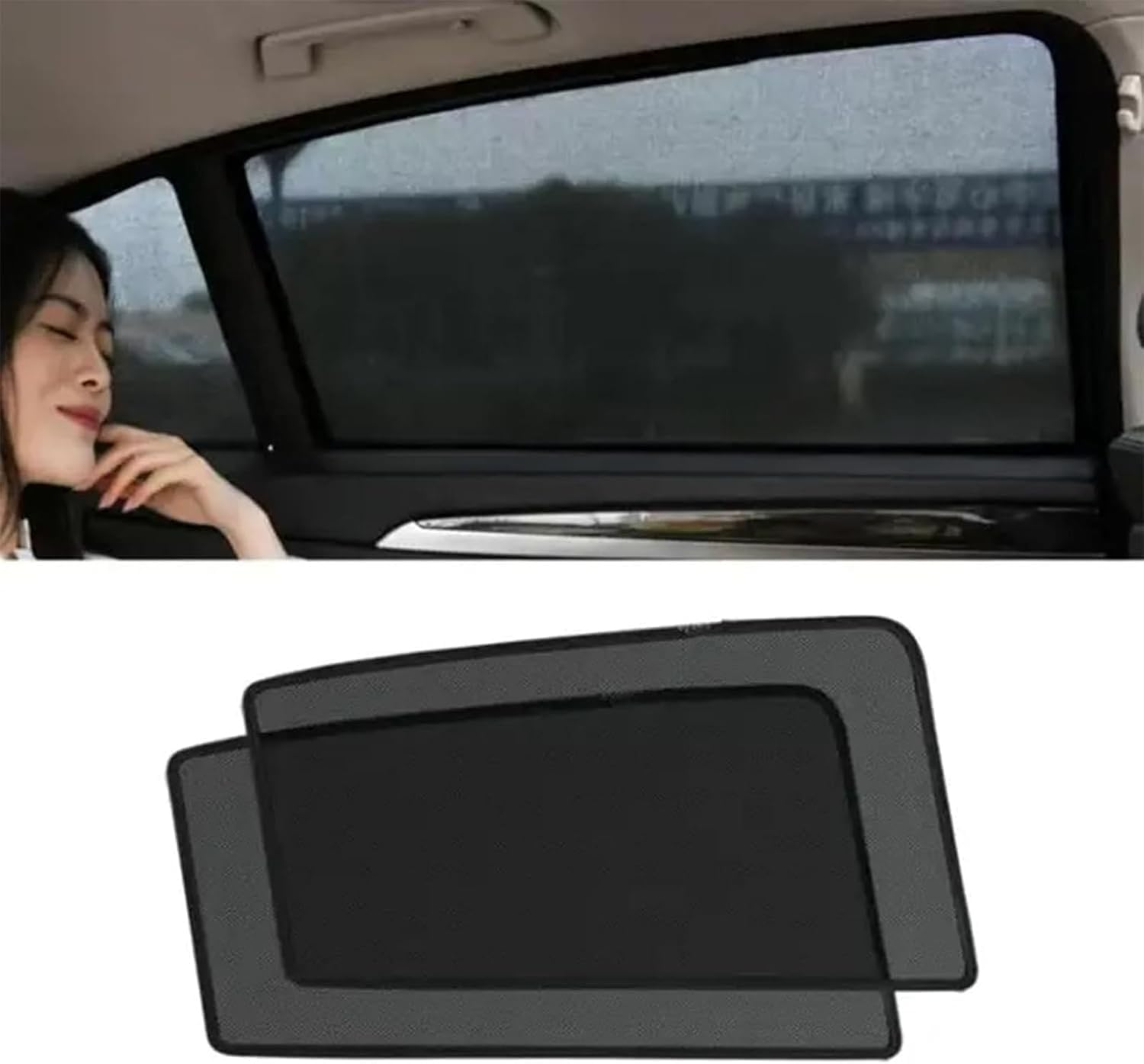 Auto Seitenfenster Sonnenschutz Für DS 3 Crossback (2018–2022), Magnetische Sonnenblenden Visier Windschutzscheibe Block UV Strahlenschutz Auto ZubehöR,2pcs-Rear-Doors von JXZXC