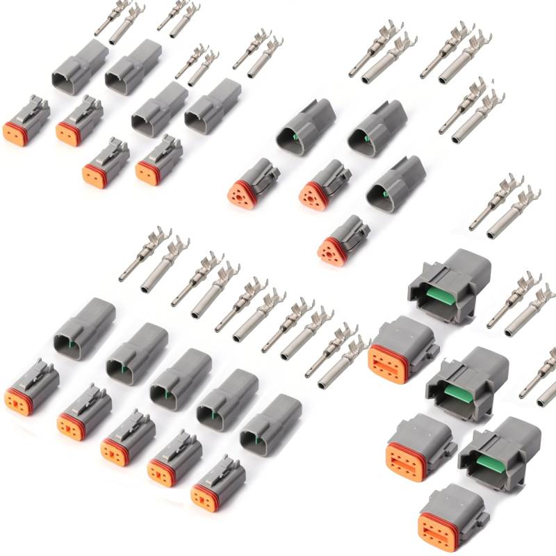 JYCONNECTS 15 Paar Deutsch Stecker Set, DT Stecker KFZ Steckverbinder 2 3 4 6 Polig，KFZ Stecker Wasserdicht von JYCONNECTS
