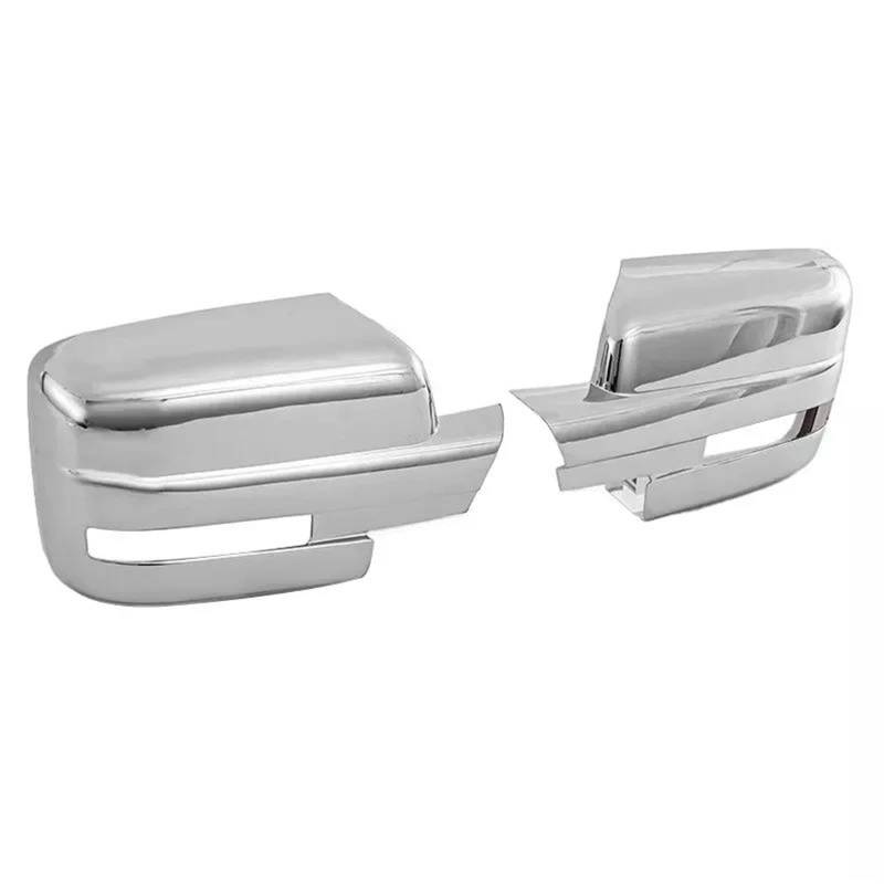 Auto Abdeckungen Seitenspiegel Für Ford Für F150 2009-2014 Autoaufkleber Rückspiegel-Abdeckkappe Exterio Rückansicht Gehäuseverkleidung Chrom Silber Gehäuse Auto Rückspiegelabdeckung Spiegelabdeckunge von JYUTDW