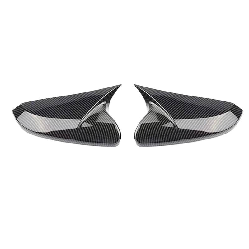 Auto Abdeckungen Seitenspiegel Hornform ABS-Kohlefaser-Stil Rückansicht Seitenspiegelabdeckung Rückspiegelkappen Für Civic 10. 2016 2017 2018 2019 2020 Rückspiegelabdeckung Spiegelabdeckungen(Carbon f von JYUTDW