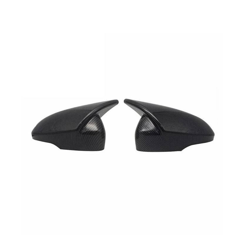 Auto Spiegel Cover Rückspiegelabdeckung Seitenumkehrspiegel Für Ford Für Mondeo Fusion MK5 2013-2020 Carbon Look Ox Horn Rückspiegelabdeckung Verkleidung Rückrahmen Auto Spiegelkappen(1 set Carbon pat von JYUTDW