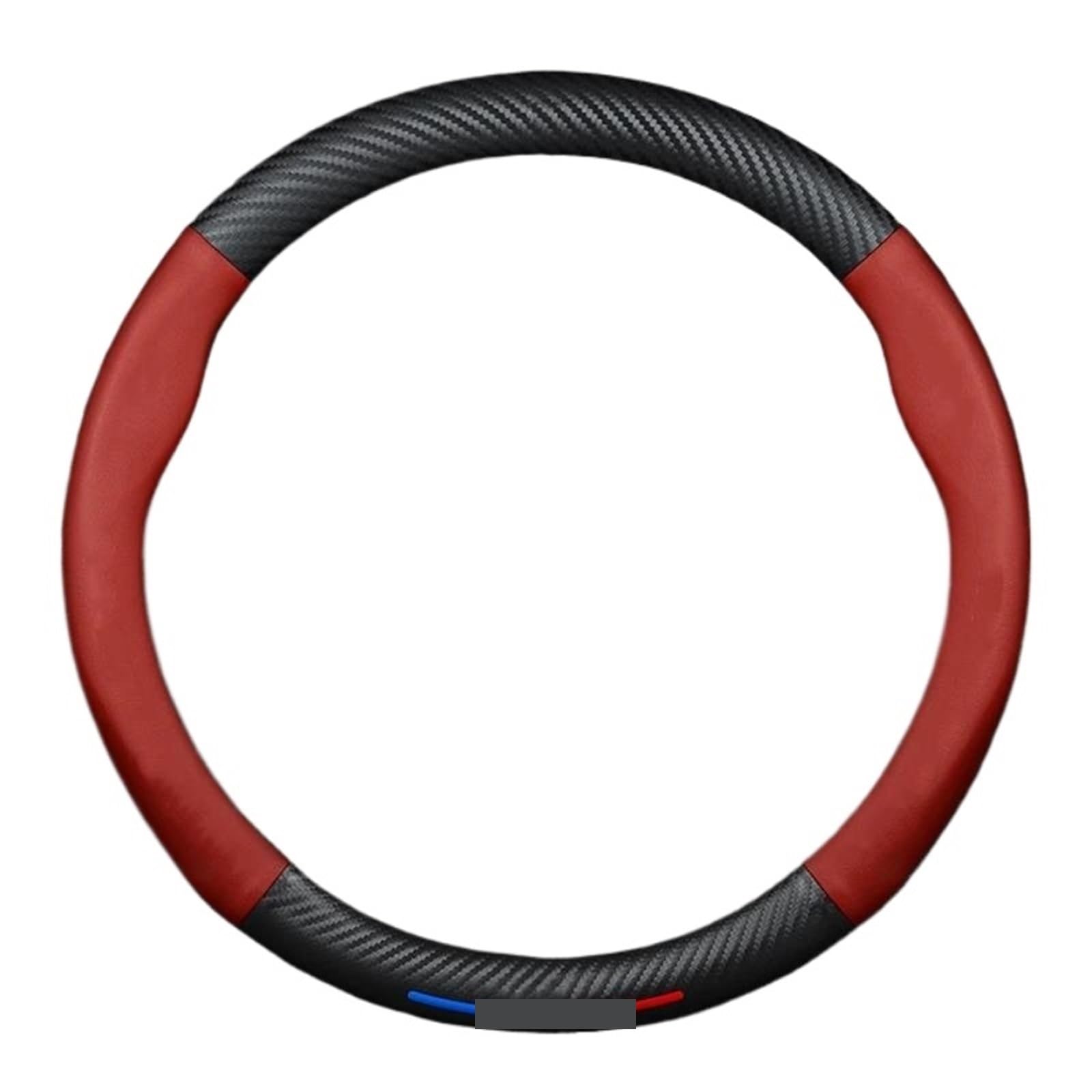 JYUTDW Auto SchutzhüLle Für Mazda 2 3 5 6 CX-4 CX-5 CX-7 CX-8 CX-30 CX-50 MX5 Miata RX-7 RX-8 Axela Atenza Auto Carbon Fiber Pu Lenkrad Abdeckung LenkradhüLle(Red) von JYUTDW