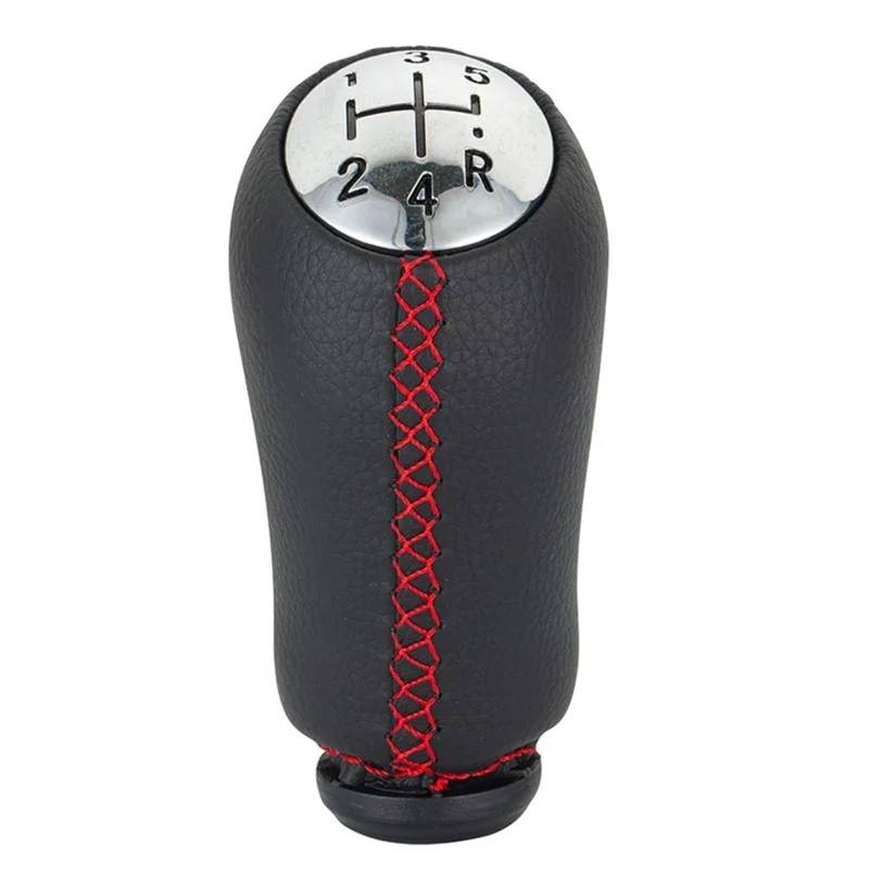 JYUTDW Automatik Schalthebel 17mm Für Renault Für CLIO MK3 3 III Megane MK2 Scenic MK2 5 Geschwindigkeit Schaltknauf Stick Kopf Auto Getriebe Schalthebel Griff Schaltkopf Knauf Handball(Red Line) von JYUTDW