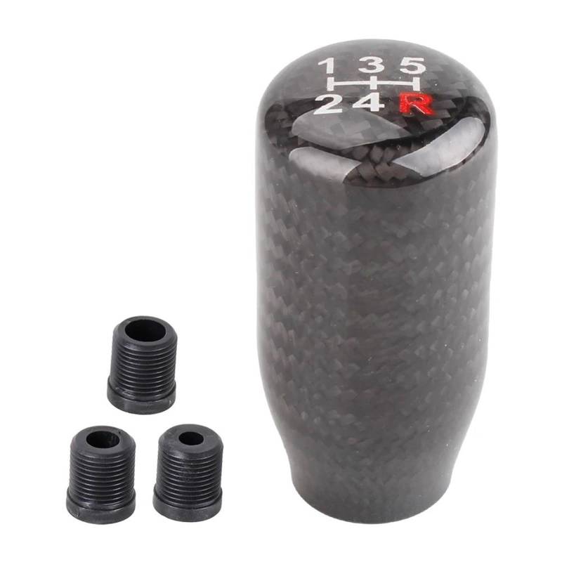 JYUTDW Automatik Schalthebel Universal 5/6 Geschwindigkeit Auto Carbon Fiber Schaltknauf Aluminium Gearstick Bälle Getriebe Stick Shifter Hebel Griff SFN125 Schaltkopf Knauf Handball(5 Speed) von JYUTDW