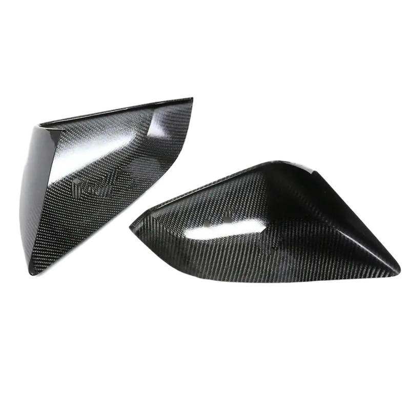 JYUTDW Model S Dry Carbon Außenspiegelabdeckung, Zusatztyp Für Tesla Für Model S 2021+, Karierte Außenspiegelschale Aus Echter Kohlefaser, Autogehäuse, Türseitenflügel Auto Rückspiegel Abdeckung von JYUTDW