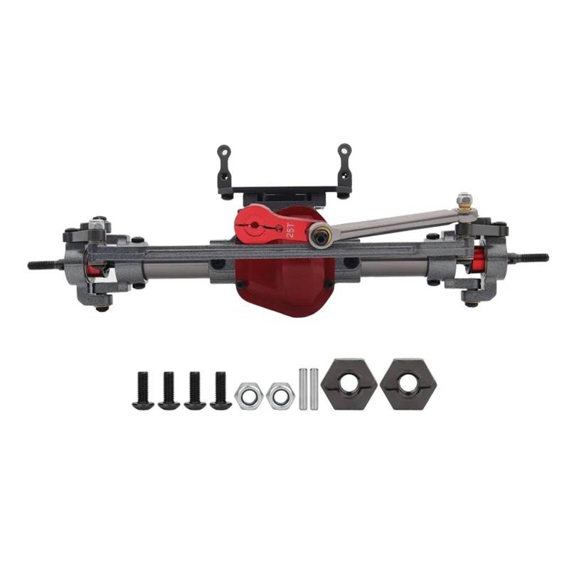 JYYTERD RC Vorder Hinter Achse Kompatibel Mit Axial Für SCX10 1/10 RC Crawler Auto Upgrade Teile CNC Metall RC Auto Vordere Hinterachse Zubehör(Front) von JYYTERD