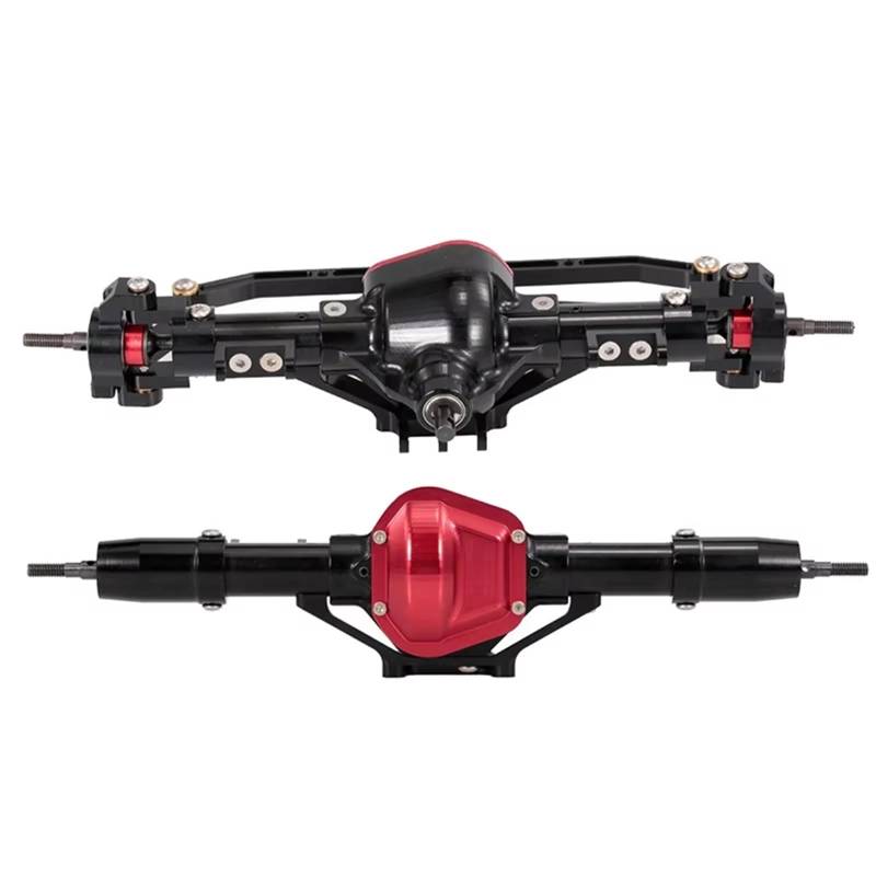 JYYTERD RC Vorder Hinter Achse Kompatibel Mit Axial Für SCX10 1:10 RC Crawler Auto Upgrade Teile CNC Metall RC Auto Vordere Hinterachse Zubehör(Front and Rear) von JYYTERD