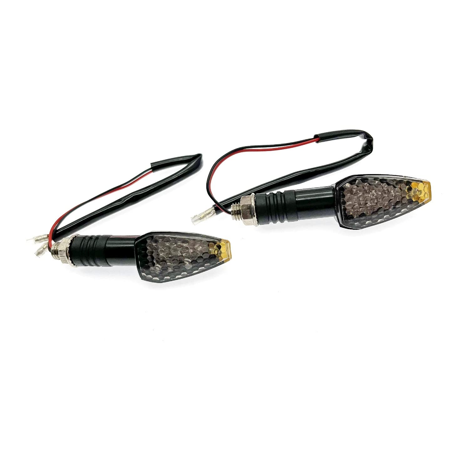 JZK 2 Stück Pfeilspitzenform 12V LED Motorrad Blinker, Motorrad Blinker Lampe, Motorrad Blinker für Motorrad, Scooter, Quad, Cruiser von JZK