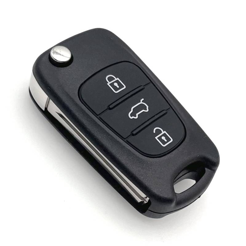 JZK 3 Buttons Replacement Key fob case for Hyundai i20 i30 i35 iX20 iX35, Car Key Cover Compatible with KIA Sonata, car Key Frame, car Remote Control, Key Shell von JZK