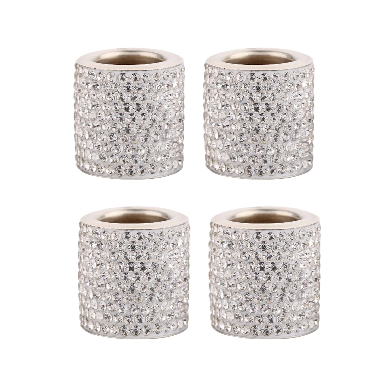 JZK 4 x Weiß Auto Kopfstütze Halsband Kristall Strass Kopfstütze Ringe Bling Innendekoration für Auto LKW SUV Fahrzeug JZK 4 x Weiß Auto Kopfstütze Halsband Kristall Strass Kopfstütze Ringe Bling Innendekoration für Auto LKW SUV Fahrzeug von JZK