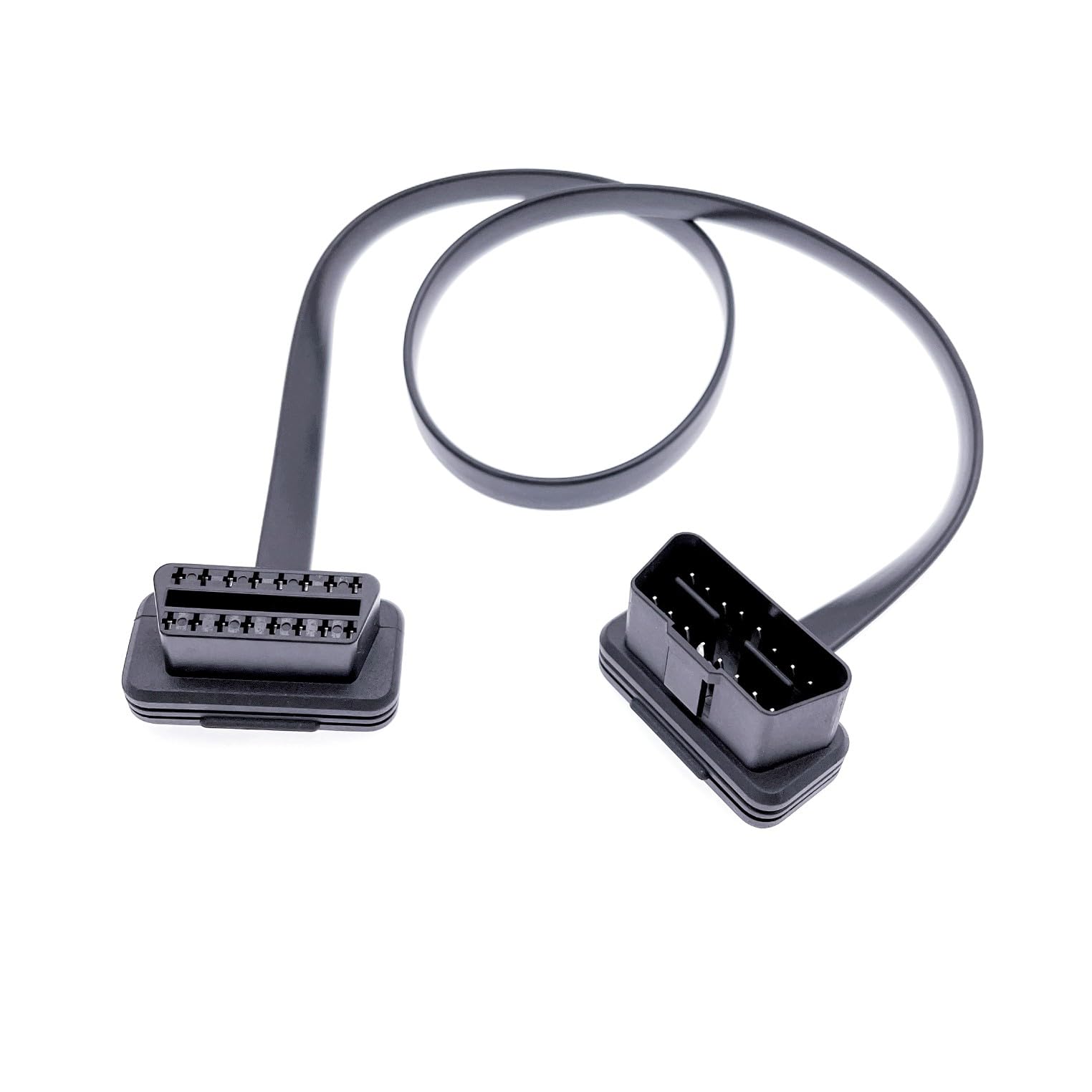 JZK OBD2-Verlängerungskabel, 16-poliger Stecker auf OBDII-Buchse, mit 60 cm langem Diagnose-Autokabel-Anschlussadapter JZK OBD2-Verlängerungskabel, 16-poliger Stecker auf OBDII-Buchse, mit 60 cm langem Diagnose-Autokabel-Anschlussadapter von JZK
