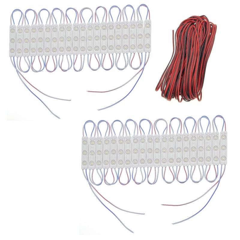 JZK Weiße 120LEDs 12V LED-Leuchten mit klebrigen Pads für Auto/Van/LED-Werbetafel/Werbelichtkasten, 12 V Van LED-Innenleuchte, Auto-LED-Deckenleuchten Kit, Van Dachlicht von JZK