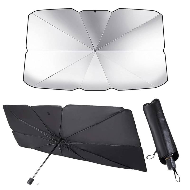 Auto Frontscheibe, für Audi Q4 e-tron 2021-2022 2023 2024 Frontscheibenabdeckung Innen, Car Umbrella Sun Shade Cover, UV-Schutz & Hitzeblock,Faltbar von JZWJNFYY