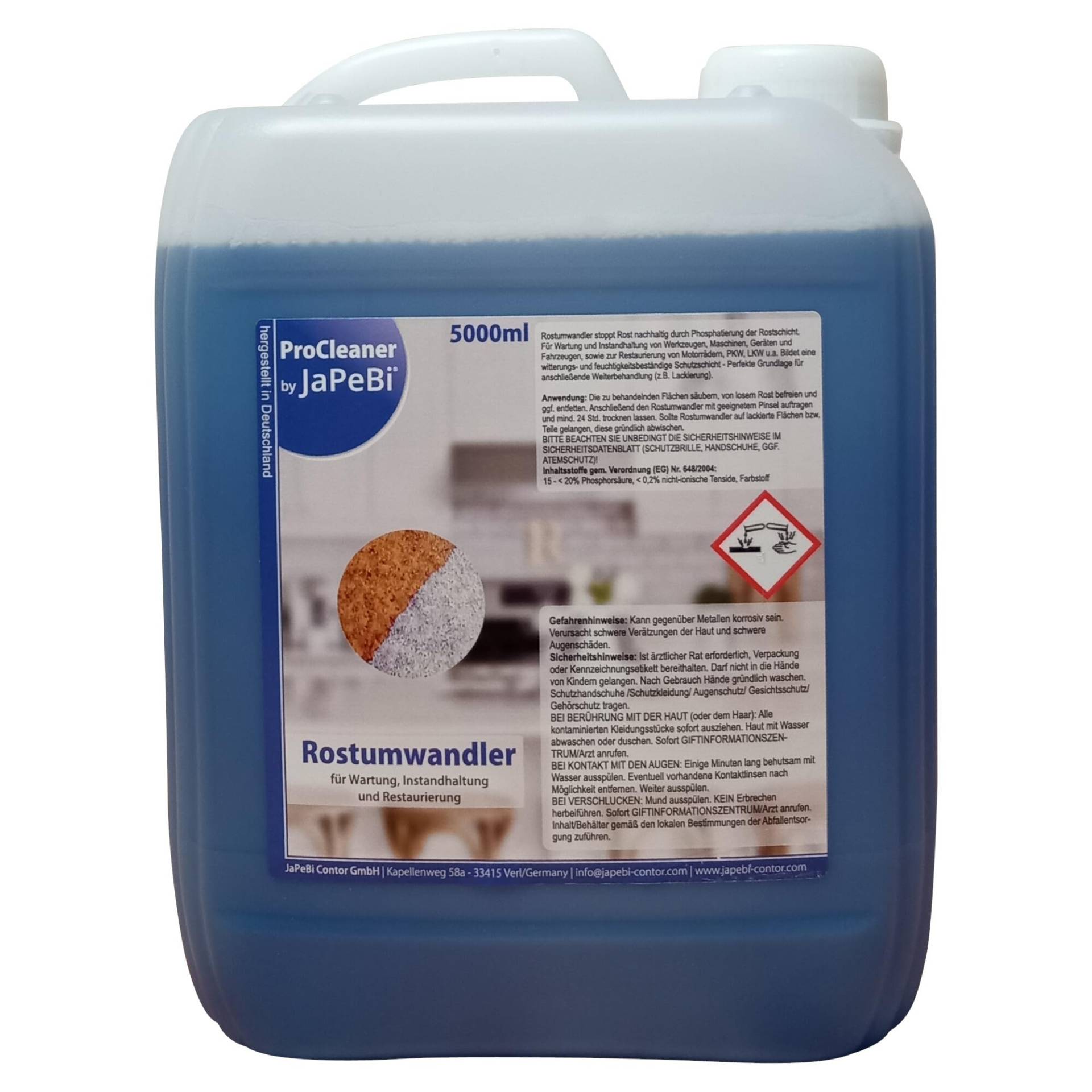1x 5L Rostumwandler Rostentferner Entroster Rostlöser auf Phosphorsäure-Basis 1x 5L Rostumwandler Rostentferner Entroster Rostlöser auf Phosphorsäure-Basis von JaPeBi