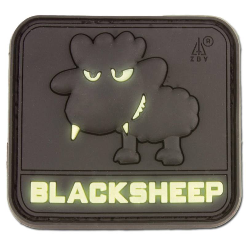 Jackets To Go 3D-Patch Blacksheep nachleuchtend small von Jackets To Go