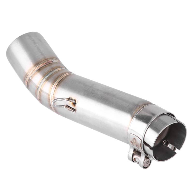 Jadeshay 51mm Motorrad Auspuff Mittelrohr, Motorrad Auspuff Mittleres Edelstahl Auspuffrohr Schalldämpferrohr Verbindungsrohr für CBR500R CB500X CBR500 CB500F (Silber) von Jadeshay