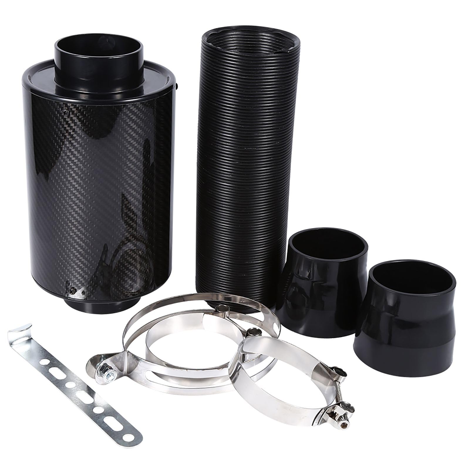 Luftfilter Auto, Auto Kohlefaser Kaltluftfilter Einspeisung, Ansaug-Ansaugrohr Schlauch Kit,3" von Jadeshay