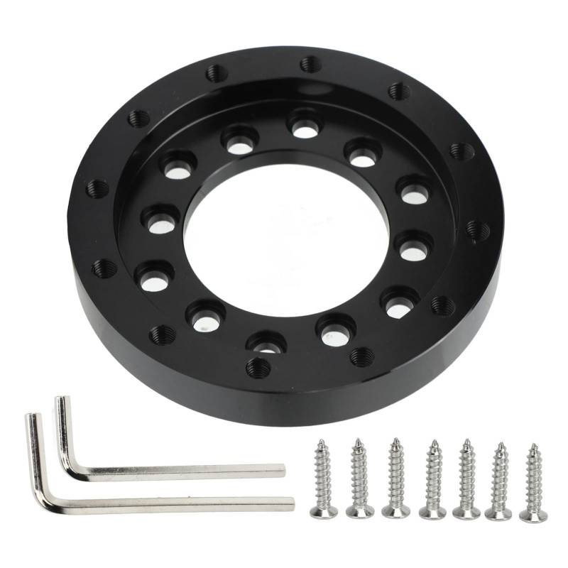 Lenkrad-Adapterplatte, CNC-Aluminiumlegierung Für L-ogitech G25 G27 G29 G920, Kompatibel Mit 13 Zoll 14 Zoll Lenkrad(73mm) von Jadeshay