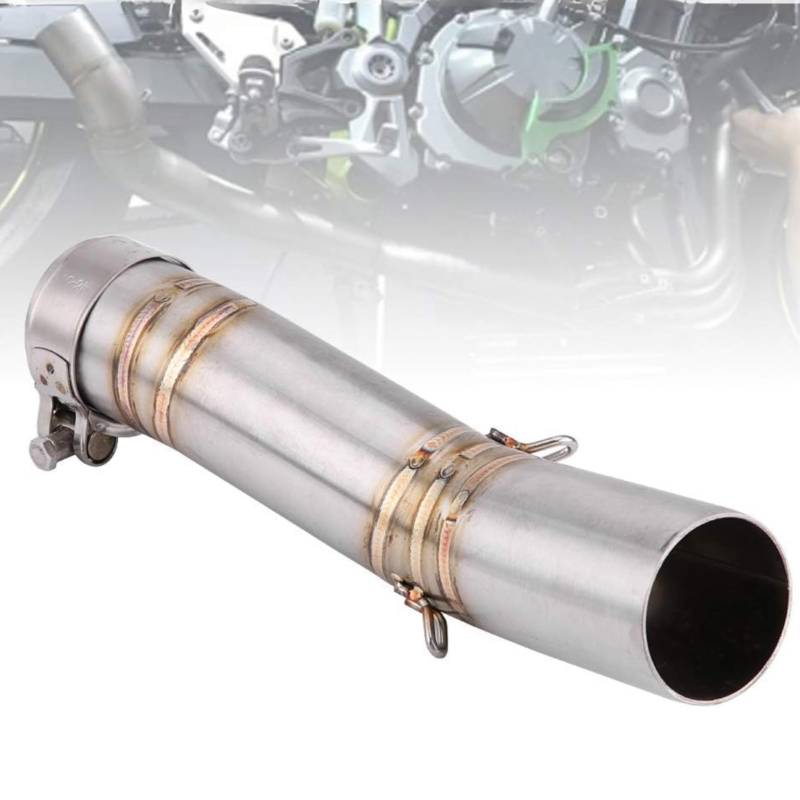 Jadeshay Motorrad Auspuff Mittelrohr, Universal Motorrad Auspuff 51mm Schalldämpfer Auspuffrohr Kompatibel mit GSX-R600 / GSX-R750 K7 2007 von Jadeshay