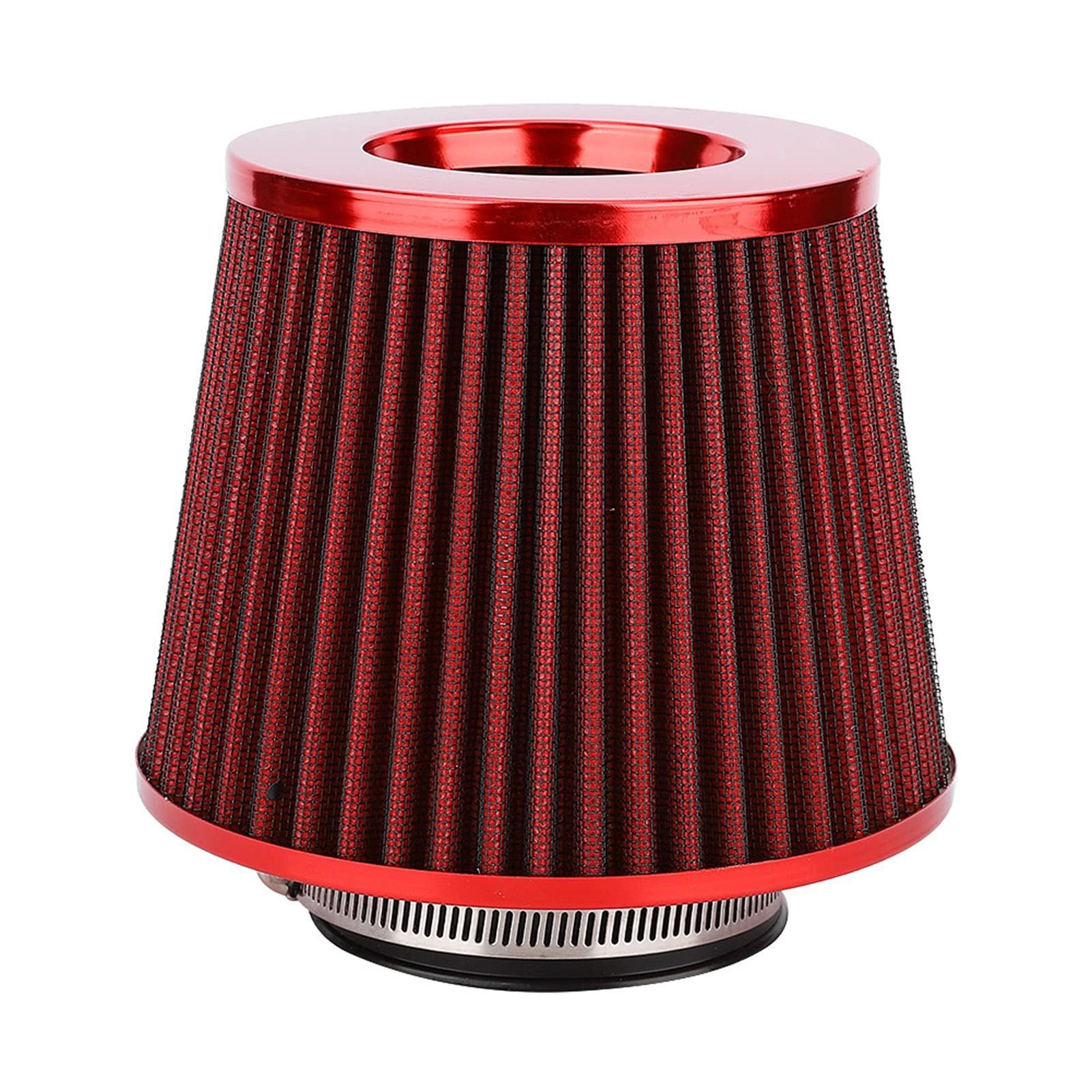 Pilzluftfilter Auto Universal 63mm Eisen High Flow Air Multi Durchmesser Pilzkopf Luftfilter Kit(Rot) von Jadeshay