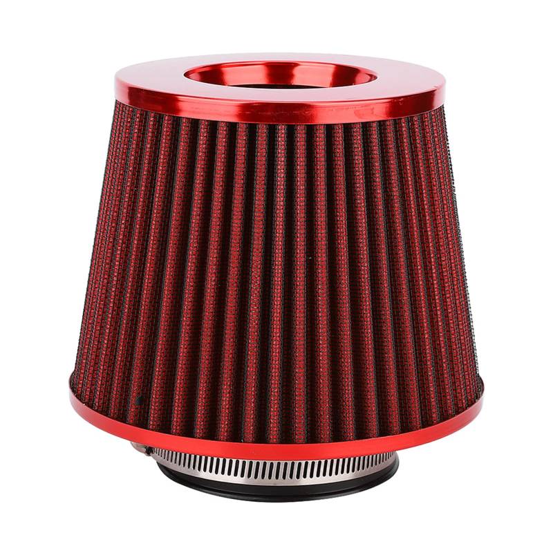 Pilzluftfilter Auto Universal 63mm Eisen High Flow Air Multi Durchmesser Pilzkopf Luftfilter Kit(Rot) von Jadeshay