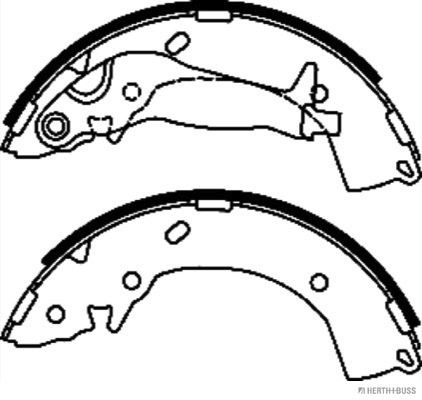 Bremsbackensatz Hinterachse Jakoparts J3500524 Bremsbackensatz Hinterachse Jakoparts J3500524 von Jakoparts