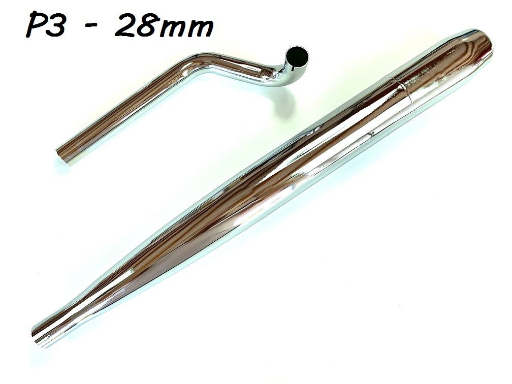 SET Auspuff chrom und 28mm Krümmer P3 Steck kurz links ohne Schellen für Herc... SET Auspuff chrom und 28mm Krümmer P3 Steck kurz links ohne Schellen für Herc... von Jamarcol