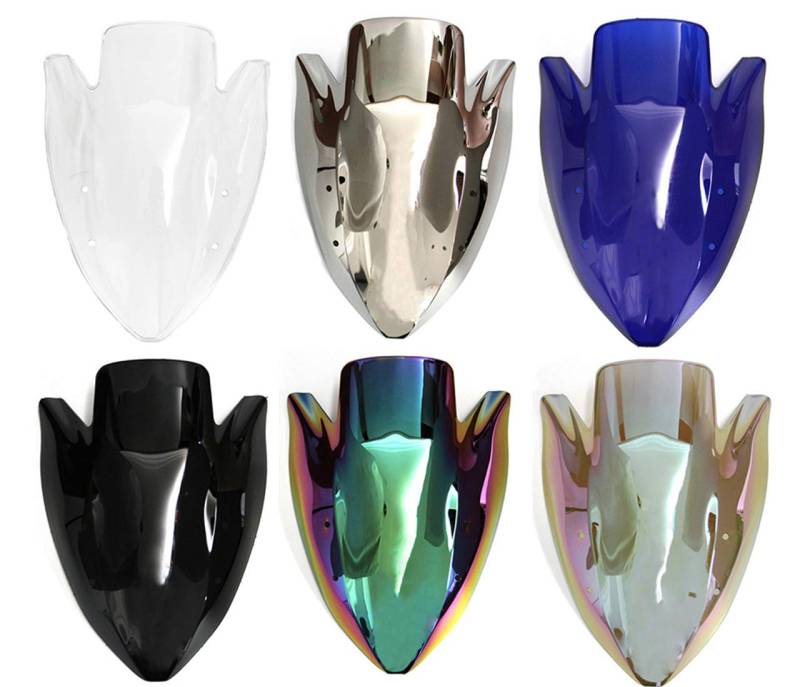 Motorrad Doppelte Blase Autobike Windschutzscheibe Windabweiser Luftstrom Passt für Kawasaki Z1000 2003-2006 (Schwarz) von Lupsty