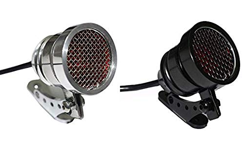 Universal Motorrad Aluminium Rücklicht Bremsstopp Bremsrücklicht Heckleuchten Signalleuchte Für Harley Choppers (Schwarz) von JaneShop