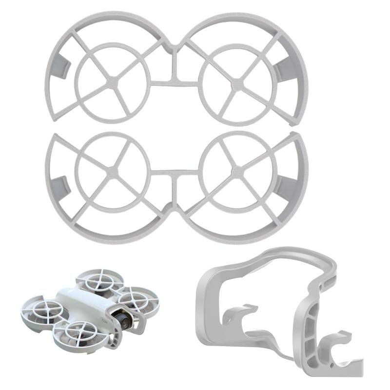 JaneYi Gimbal Bumper Guard & Propellerschutz für DJI NEO 2-IN-1 Anti-Kollision Protektor Neo Drone Gimbal Propeller Protection Bumper Grau für Drohne DJI Neo Zubehör von JaneYi