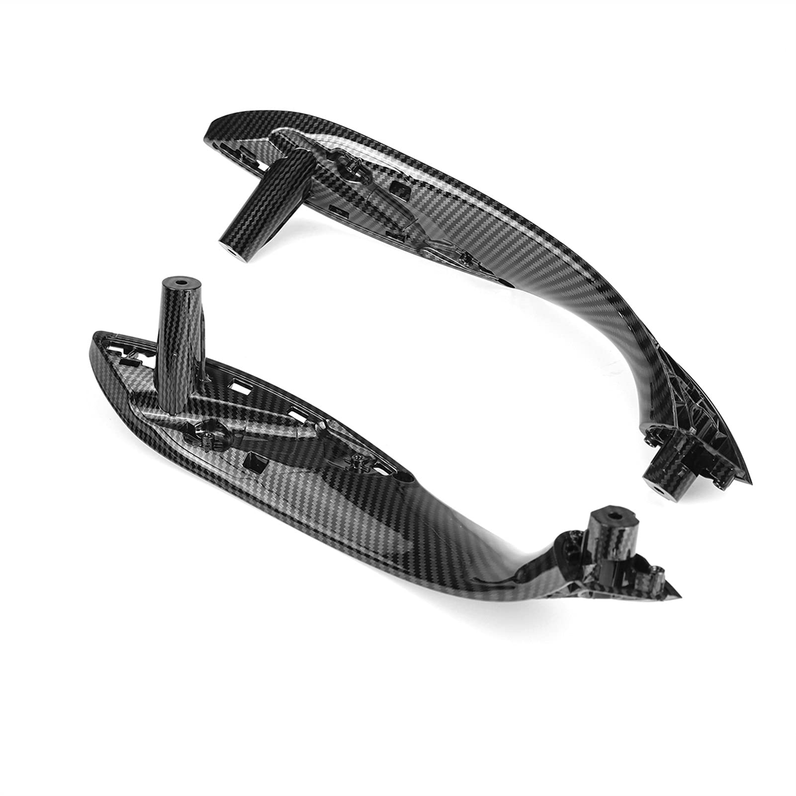 Auto Innen TüRgriff,Autoinnenraum TüRgriff F30 Carbon Faser Look/Black Front- / Heckwagen Innentürgriff Tür Trim Pull Paneelgriffe fit Gebrauch für BMW F30 F80 F31 F32 F34 2012-2017(B Rear L R) von Janmobrian