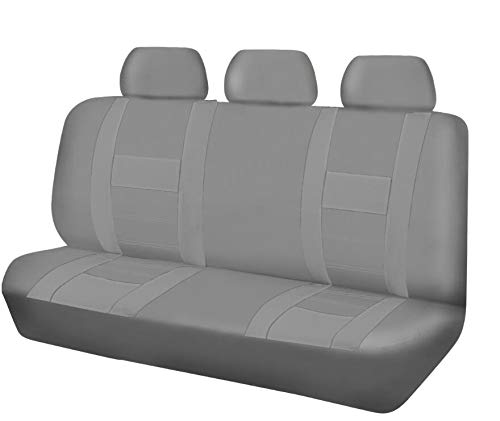 Autositzbezüge,Autositzschoner Hinterer Rückenauto Autositz deckt Mesh-Stoff für alle Autos universelle Sitzbezüge(Full Gray) von Janmobrian