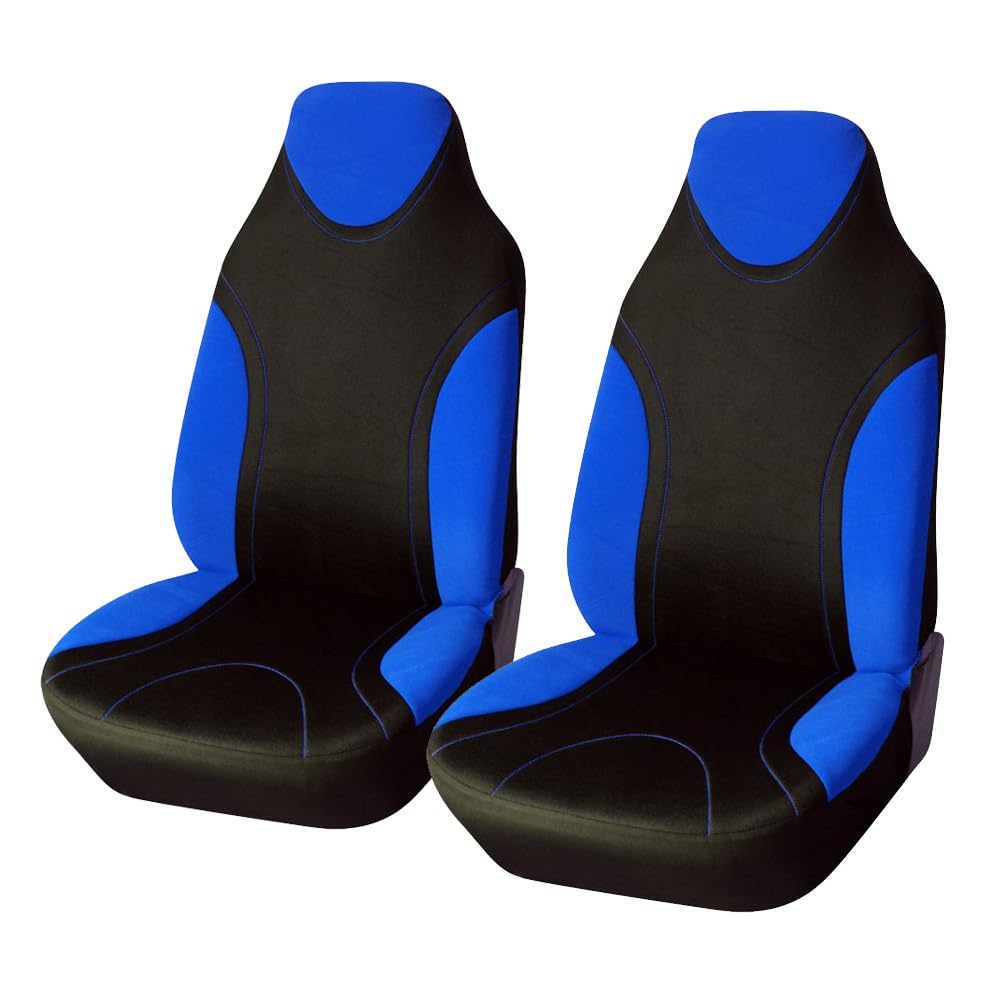 Autositzbezüge,Autositzschoner Universal Autositz-Abdeckung Protektoren Eimer Sitze Fit für Autos Trucks SUVs Vans 2 Stück Handwaschbar(Blue Front Covers) von Janmobrian