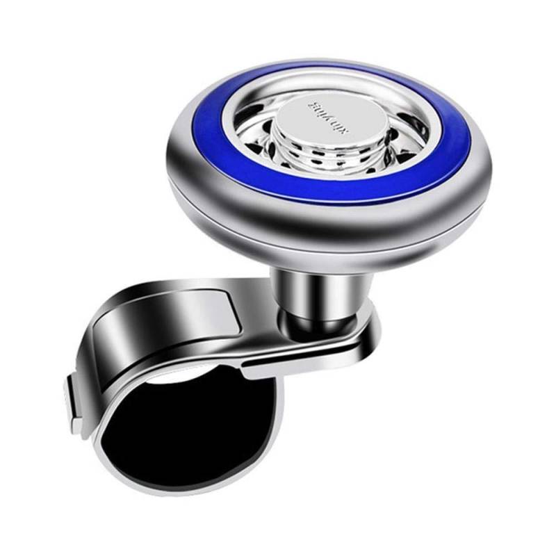 Lenkradknauf,Lenkknauf 2 PC-Auto-Knopf Flexible Easy Install Spinner Rotation Anti-Rutsch-Universal-Silikon Lenkrad Booster Werkzeug-Handgriff(Blue) von Janmobrian