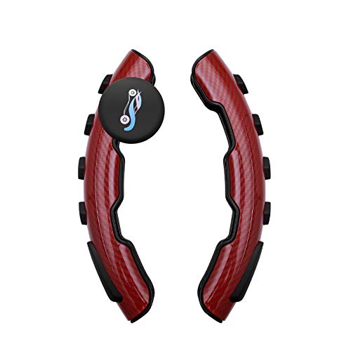 Lenkradknauf,Lenkknauf Auto Lenkrad Spinner Regler Macht Griff Kugelhandsteuerung Ball Booster-Rad-Stärkungs Auto Spinner-Drehknopf-Kugel(Red) von Janmobrian