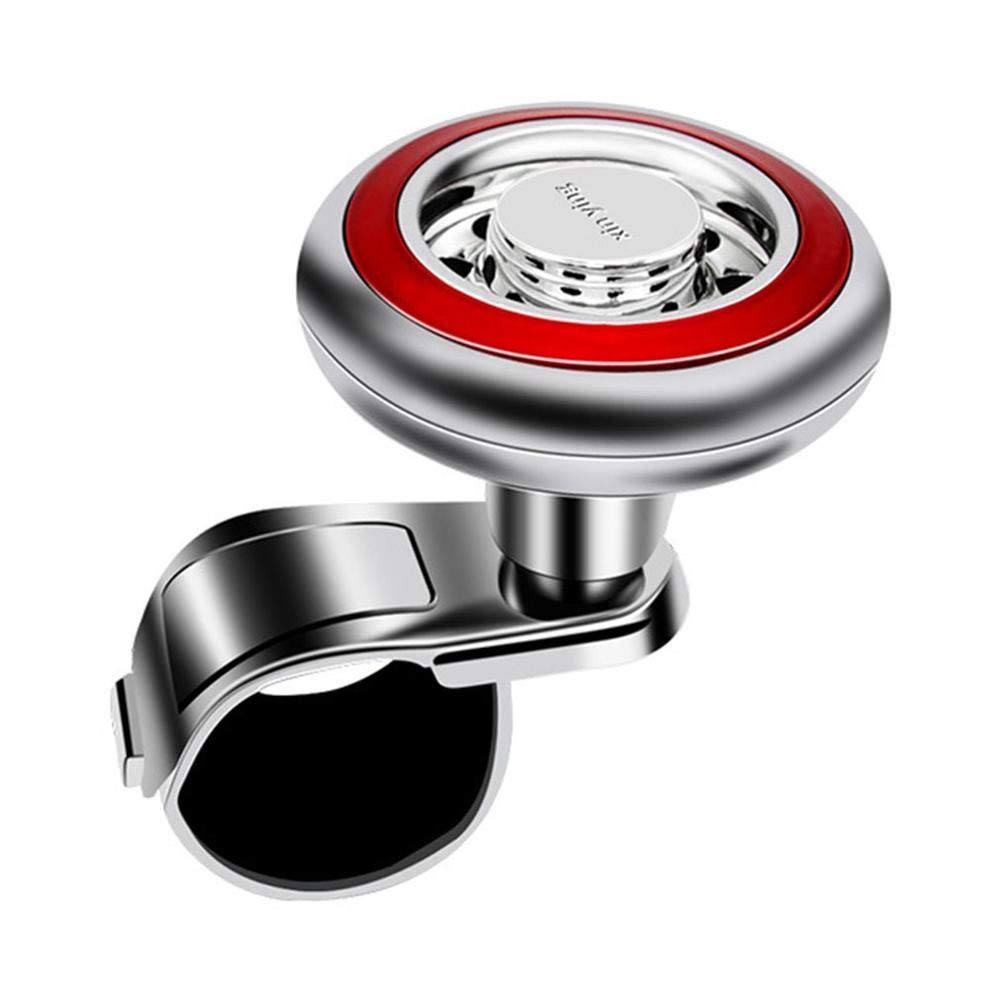 Lenkradknauf,Lenkknauf Autoknopf flexibel einfach installieren Spinner Rotation rutschfeste universal silikon lenkrad Booster werkzeuggriffgriff(Red) von Janmobrian